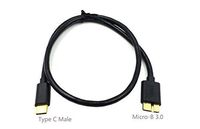 Duttek Type C(USB C) Male to USB 3.0 Micro-B 3.1 Cable for Charge&Sync Black,0.5m/1m/1.8m (0.5m/20inch)