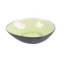Bowl Ceramic Tableware Ice Crack Glaze Fruit and Vegetable Salad Tray Soup Bowl Diet Utensils Plate 20.4x5.7cm Household tableware, retro bowl