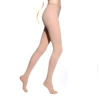 20-30 mmHg Compression Pantyhose for Women & Men Firm Support Pantyhose Help Relieve Varicose Veins Closed Toe Beige XXL MEILYLA