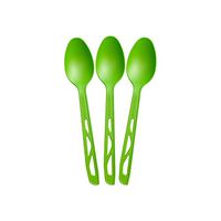 Transitions2earth Compostable Spoons - Made from Corn - Box of 200 - Green - Large - Heavyweight - Plant a Tree with Each Item Purchased!