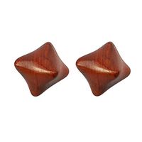 HEALLILY 2pcs Wooden Massage Balls Hexagram Shape Hand Palm Acupuncture Ball Hand Massage Tool for Blood Circulation Muscle Crossfit Mobility