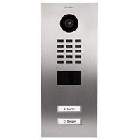 DoorBird IP Video Door Station Flush-mounted, Brushed Stainless Steel Call buttons Multi Tenants - Access Control- POE Capable (Stainless Steel/2 Call Buttons)