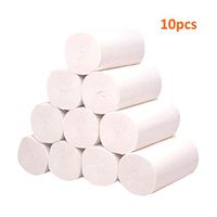NOENNULL 10Rolls Toilet Paper 3 Ply Toilet Tissue Smooth Paper Towel Sanitary Paper for Daily Use