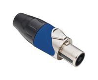 Amphenol Audio SP-4-FN Loudspeaker Cable Connector, 4 Pole, Metal Nickel Shell, Blue Sleeve
