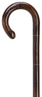 Men Crook Cane Stepped/Scorched Oak  -Affordable Gift! Item #HAR-9007100