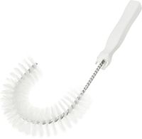 Carlisle 4110002 Sparta Spectrum Clean-In-Place Hook Brush, Plastic Handle Base, White Polyester Bristles, 8" L x 5" W Bristle Area, 11-1/2" Overall Length (Case of 12)