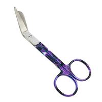 Artzone Bandage Scissors Premium Quality - Great for Home and First Aid (Various Patterns) (Purple Heart, 5.5 in)
