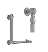 Jaclo G20-24H-24W-AB Straight Smooth with Finials Grab Bar, Satin Brass
