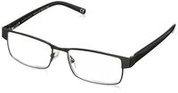Foster Grant Men's Leo PolarizedSquareReaders , Gunmetal ,1.5