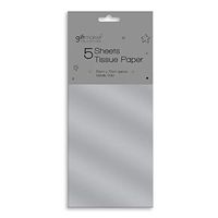 Tissue Paper - Metallic Silver - 5 Sheets - Size 19.7" x 27.6"