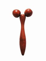 Mini Ball Massager Body Balm Wood. Thai Wood Double Roller Massage Stick. Thai Traditional Roller Head & Face Massager Massage Tool Red Wood. Size 4 Inch