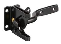 Automatic self Locking gate Latch for Wooden Fence, gate, Door, Metal Gravity Lever, 4 ⅛", Black
