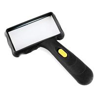 Reading Magnifiers10x Handheld Magnifying Glasses High-Definition Lights for The Elderly Reading Children's Enlarged Mirror