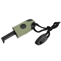 Dilwe Magnesium Fire Starter, Lightweight Waterproof Flint Striker Survival Stone Magnesium Stick with Elastic Lanyard for Outdoor Survival Camping(Army Green)