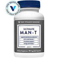 The Vitamin Shoppe Ultimate Testosterone Supports Testosterone Production, Boost Nitric Oxide, Promotes Circulation and Promotes Energy Stability (90 Veggie Caps)