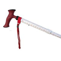 Charming Canes Adjustable Folding Walking Cane with Comfortable Grip, Wrist Strap, and Carrying Case – Travel Friendly! (White Small Red Flowers)