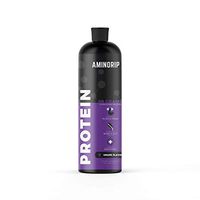 Liquid Protein Hydrolyzed by Aminorip. 18 Grams, 16 oz, No Fat, Sugar Free, No Carbs. Predigested Hydrolysate Supplement. Supports Recovers Muscles, Bones and Joints, Made in USA (Grape)