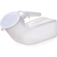 Male urinals for Men Non Spill Urine Cups Hospital Bed Mens Portable urinals with lid Spill Proof Pee Bottles for Men (Pack of 1)