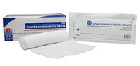 Conforming Stretch Gauze 6 inch x 4.1 Yards. Pack of 6 Conforming Bandages. Rayon/Poly Knitted Stretch Gauze. Sterile Bandages. Comfortable and Gentle Pressure. Latex-Free.