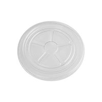 12 oz Plastic Flat Lids - Clear Durable Flat Lids - Frozen Dessert Supplies - Fast Shipping - Cups Sold Seperately! 50 Count