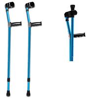 ZHOUHUAW Folding Aluminum Walking Forearm Crutches, Turning Arm Cuffs and Crutches Support Legs After Injury or Surgery,2pcs