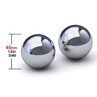 Stainless Steel Baoding Balls.Solid Style,no Chime,Chinese Health Massage Balls for Hand and Wrist Strengthening,Therapy, Exercise. (45mm 1.8in)