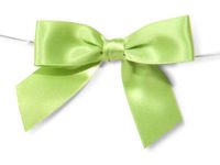 6ct. Pre-Tied Lime Green 3" Satin Gift Bows Wire Ties Ready-to-Use 7/8" Ribbon nfLG -1374