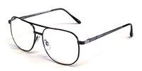 Calabria 1106 Metal Aviator Reading Glasses in Gun Metal ; +2.00