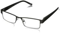 Foster Grant Men's Chip PolarizedSquareReaders , Gunmetal ,2.75