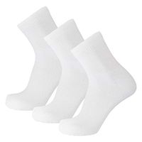 Big and Tall Diabetic Neuropathy Ankle Socks, King Size Mens Athletic Socks (13-16, Quarter White) - 3 pairs