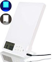 Light Therapy Lamp White and Bule Lights UV Free 10000 Lux Brightness,Display,Timer Function,Brightness Adjustment, 1-Pack