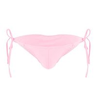 Men's G-String Sexy Adjustable Bikini Drawstring Ties Smooth Briefs Boys Briefs Lingerie Low Rise Thong (Pink)
