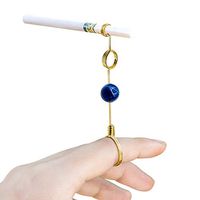 PLAFUETO Elegant Lady 2-in-1 Cigarette Ring Retro Cigarette Holder Smoker Accessories(Golden,M)