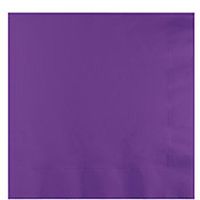 Club Pack of 500 Amethyst Purple Premium 3-Ply Disposable Paper Luncheon Napkins 6.5"