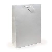 Allgala 12PK Value Premium Solid Color Paper Gift Bags (17"XL-White-GP50013)