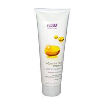 NOW Solutions, Vitamin D-3 Cream 1,000 IU Per Gram, High-Potency, Intense Moisture, 4-Ounce