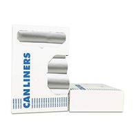 Boardwalk 385817BLK High-Density Can Liner, 38x58, 60gal, 14 Microns, Black, 25 Bags/RL, 8 RL/CT