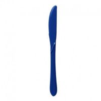 Royal Blue Plastic Knives Exquisite Solid Color Premium Plastic Cutlery, Heavy Duty Plastic Disposable Knives(24-ct. Pack)