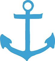 hBARSCI Anchor Vinyl Decal - 5 Inches - for Cars, Trucks, Windows, Laptops, Tablets, Outdoor-Grade 2.5mil Thick Vinyl - Sky Blue