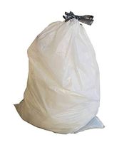 PlasticMill 8 Gallon Garbage Bags, Drawstring: White.7 MIL, 22x22, 200 Bags.