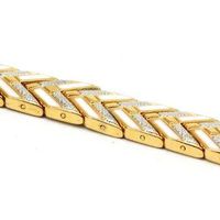 The Olivia Collection Ladies Goldtone & Silvertone Magnetic Bracelet 7.5 inches.