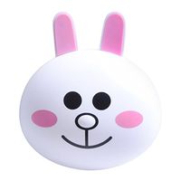 Cute Contact Lens Case Box Travel Kit Easy Carry Mirror Container (White)