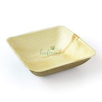 7 inch Square Dinner Bowl - 100% Natural and Chemical Free - Pack of 25 Bowls