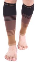 Doc Miller Premium Calf Compression Sleeve Dress Series 1 Pair 20-30mmHg Strong Calf Support Graduated Pressure Sports Running Recovery Shin Splints Varicose Veins(BlackBrownTan, Medium)