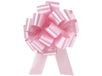 PINK Flora Satin 4" Pull Bows4" - 18 loops - 100% Polypropylene 3 unit, 50 pack per unit.