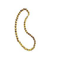 EleeColorful Health Ion Tourmaline Mixed Beads Stretch Necklace Chain Balance w/Box/ (Yellow)