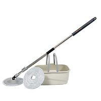 Anferstore Spin Mop Floor Cleaning Supplies - Favbal Stainless Steel Spinning Mop and Bucket with Wringer Home Cleaning Kit for Hardwood Floors and Tiles