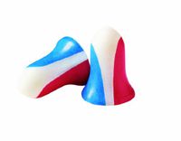 Howard Leight by Honeywell MAX USA Disposable Foam Earplugs, 200-Pairs (MAX1-USA),Red, White, Blue