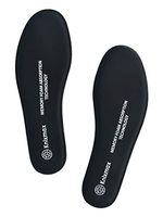 Knixmax Men's Memory Foam Insoles Comfort Shoe Inserts Shock Absorption Cushioning Foot Support Pads Black US 11
