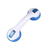 EasyinSmile Suction Bath Shower Grab Bars Blacnce Assist Grip Handle (White + Blue)